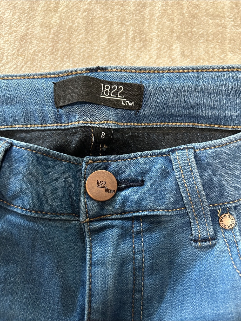 1822 Denim Blue Flare Jeans - Picture 2 of 3